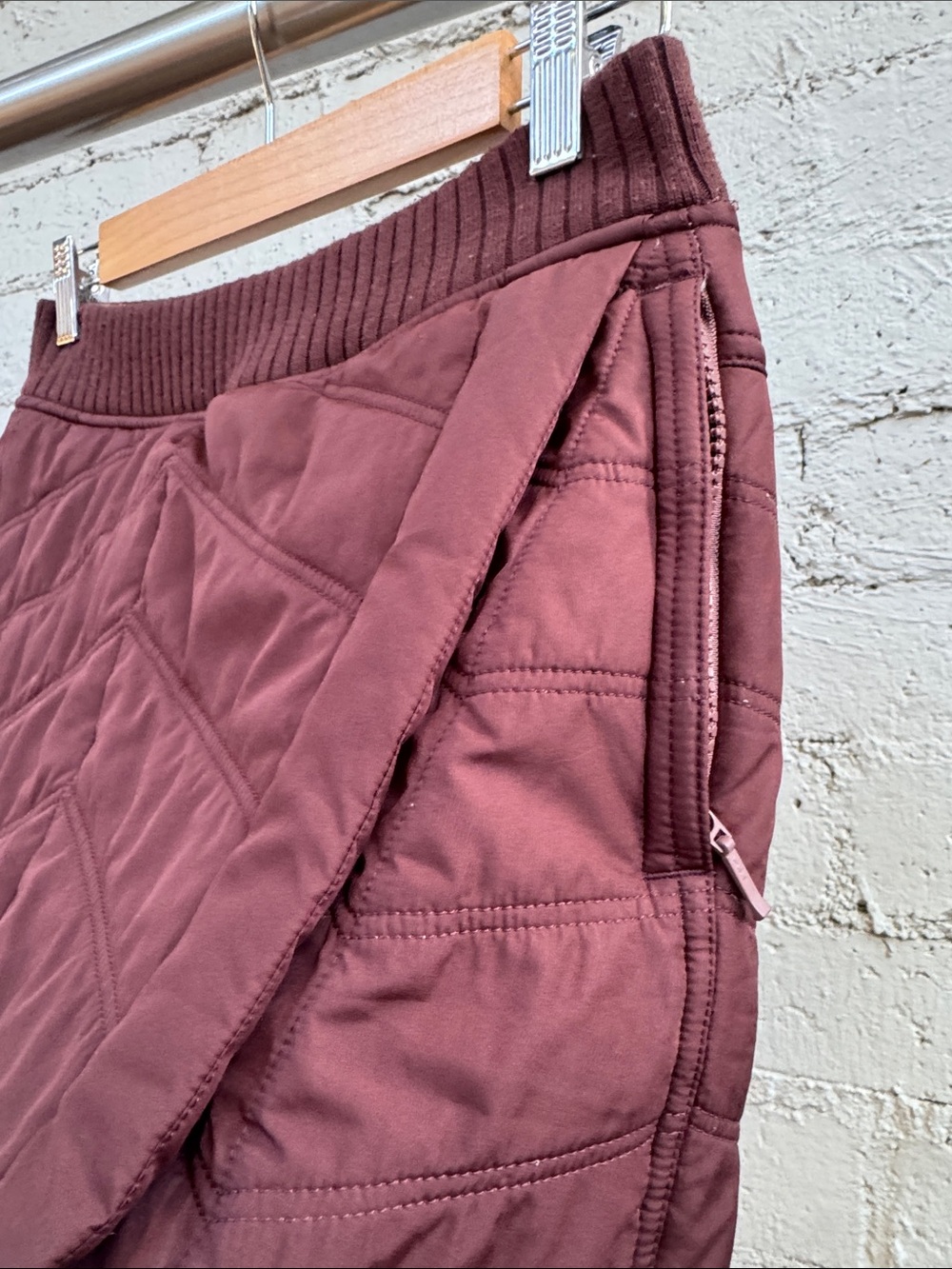 Prana Diva Wrap Skirt Wedged Wood Quilted Mini Size XS - Picture 6 of 14